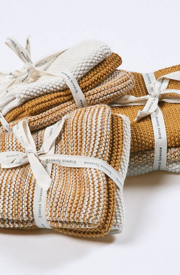 Bianca Lorenne - Lavette Dish Cloth Set - Ochre
