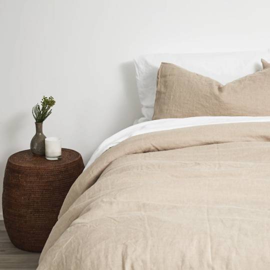 Seneca - Vida Linen Duvet Cover - Natural