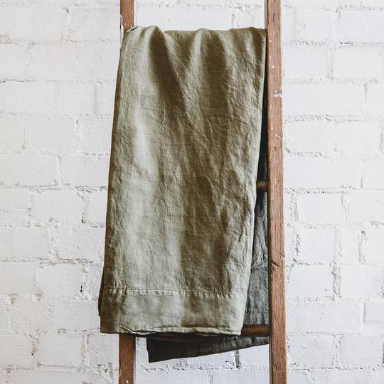 Seneca - Vida Linen Sheets / Pillowcases - Khaki
