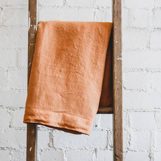 Seneca - Vida Linen Sheets / Pillowcases - Saffron