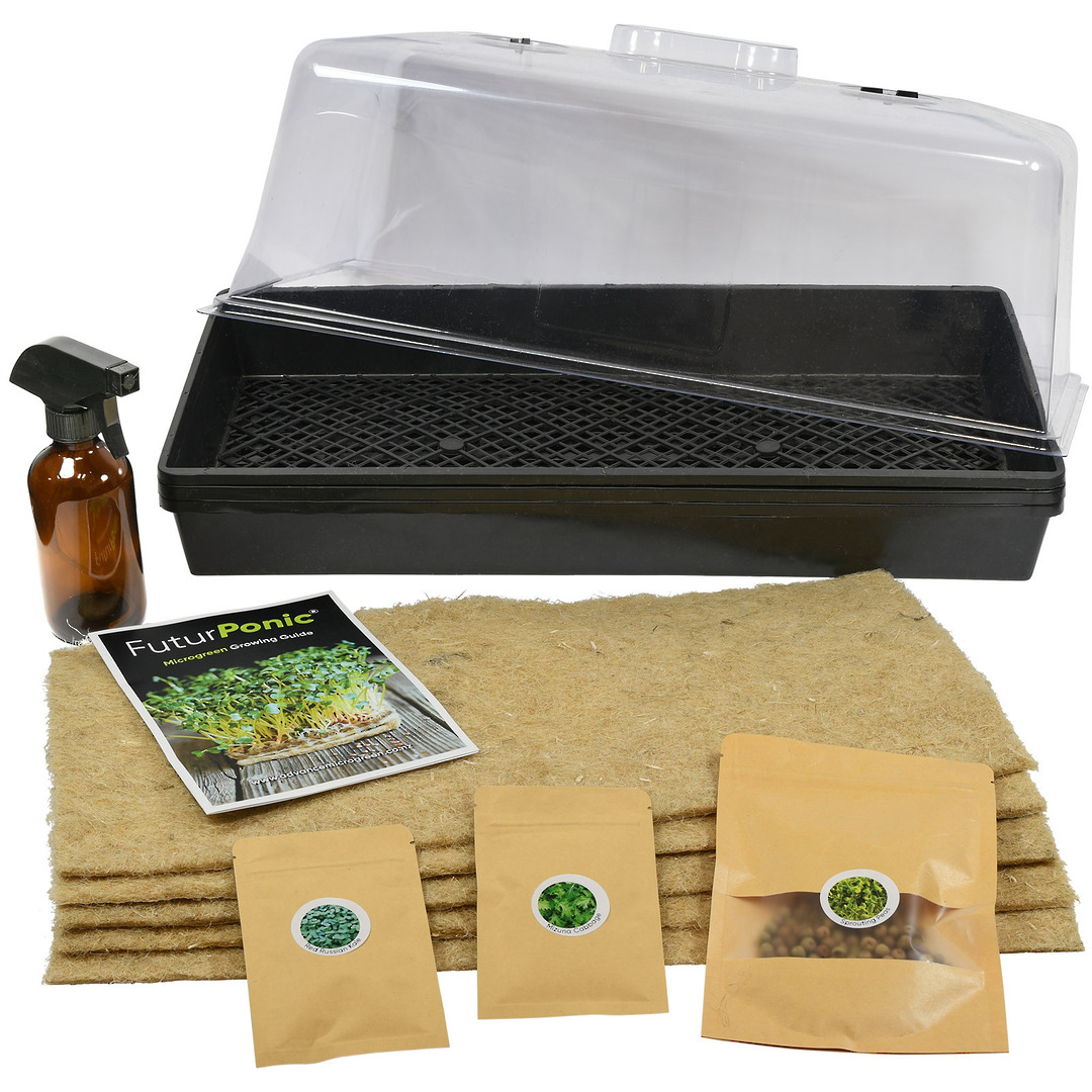 Grow-Your-Own Microgreen Kit - comes with our new Hemp grow mats! image 0