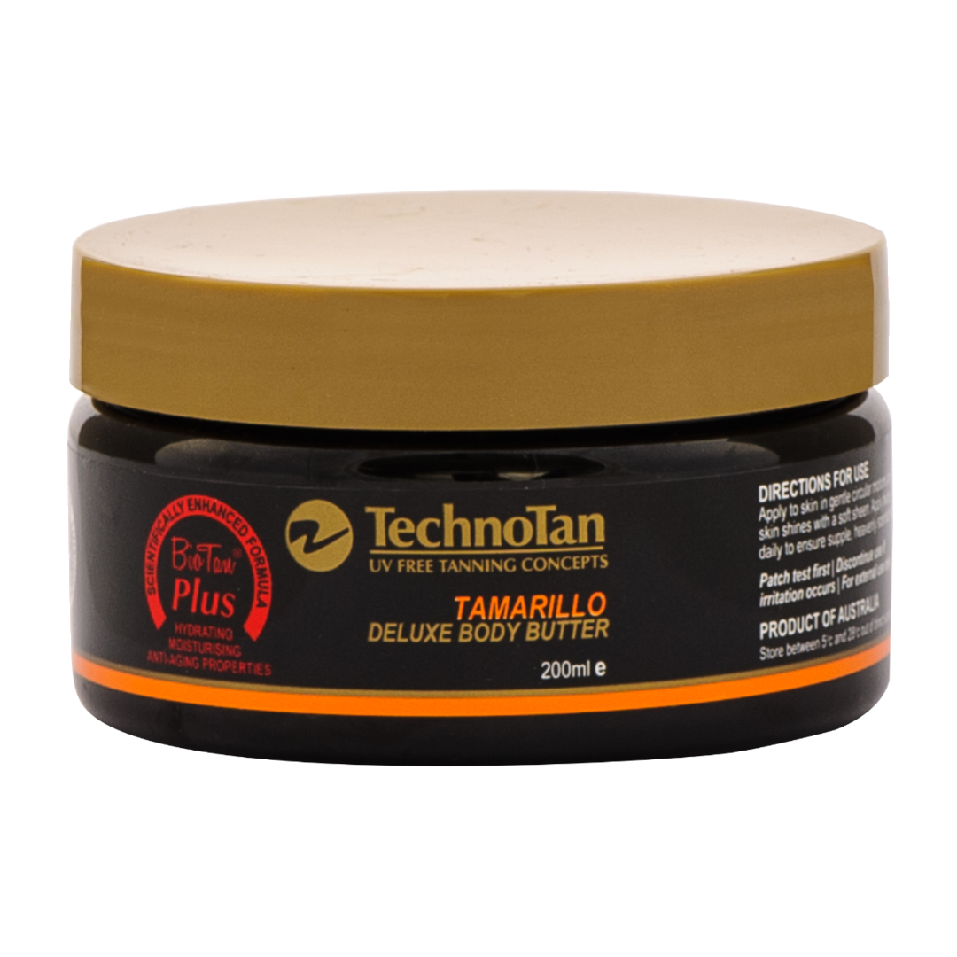TechnoTan Deluxe Body Butters 200ml (Peach&Vanilla, Toffee and Tamarillo) image 1