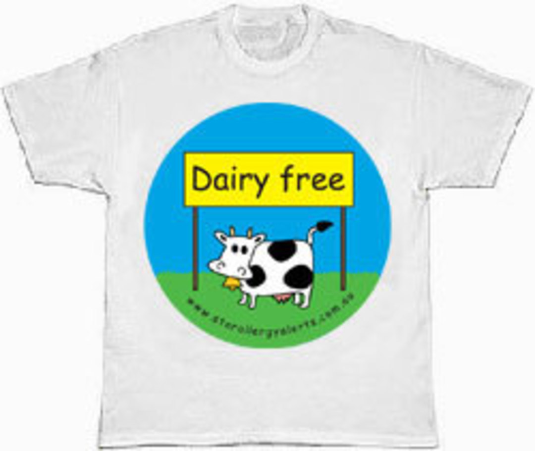 Dairy Free - kid's allergy alert t-shirt image 0