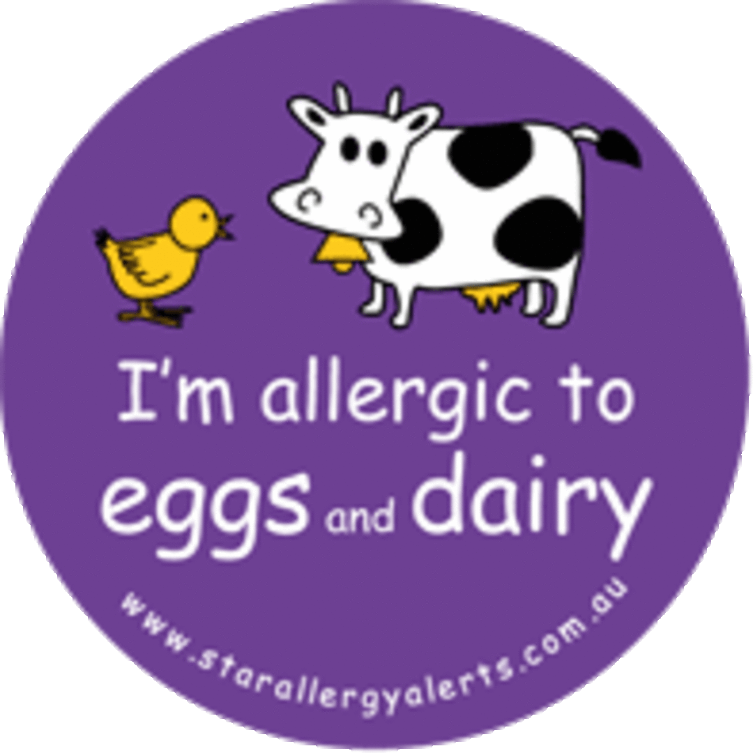 I'm allergic to eggs and dairy Sticker Pack image 0