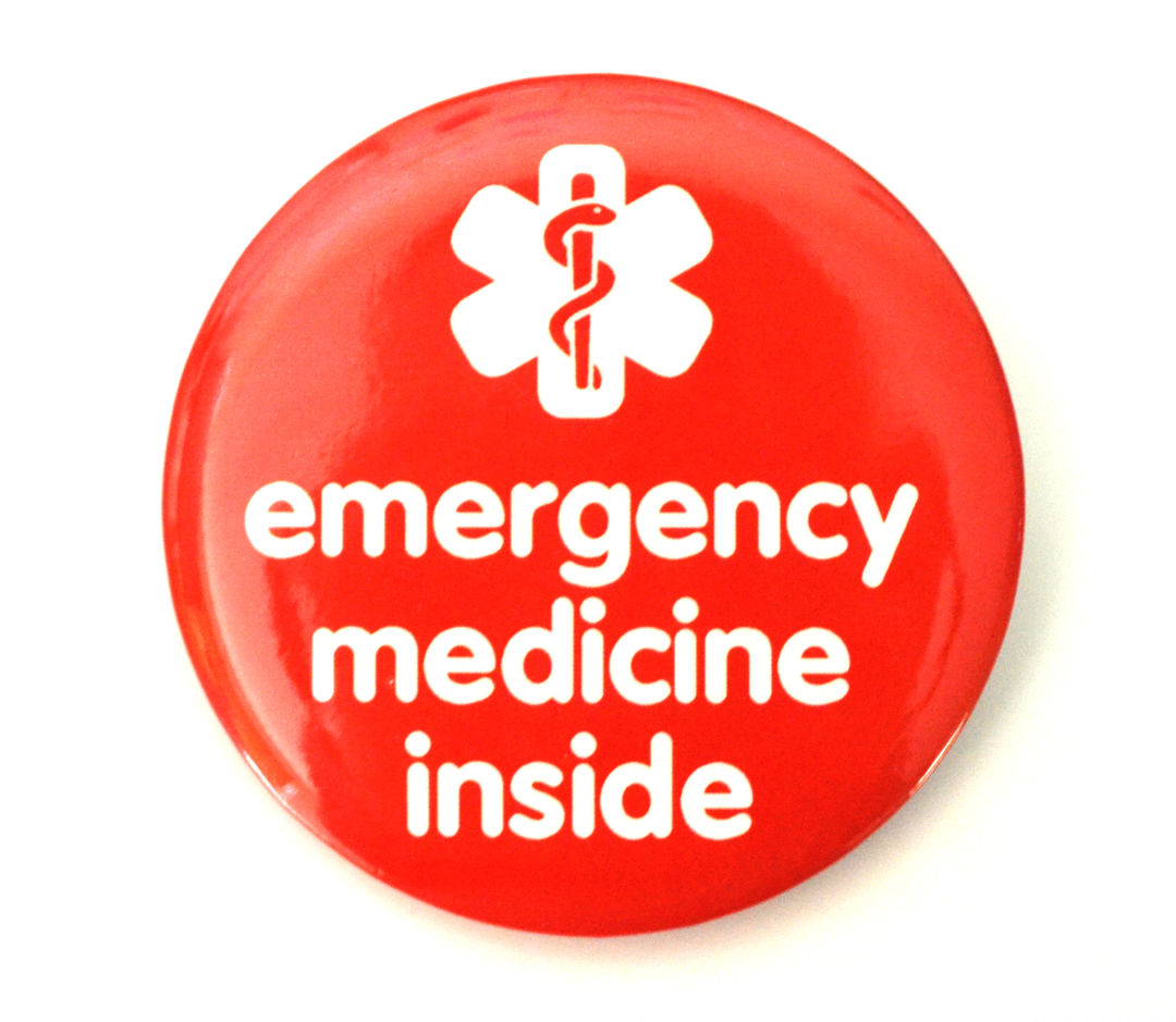 Emergency Medicine Inside Badge Pack or Sew on Badge image 0