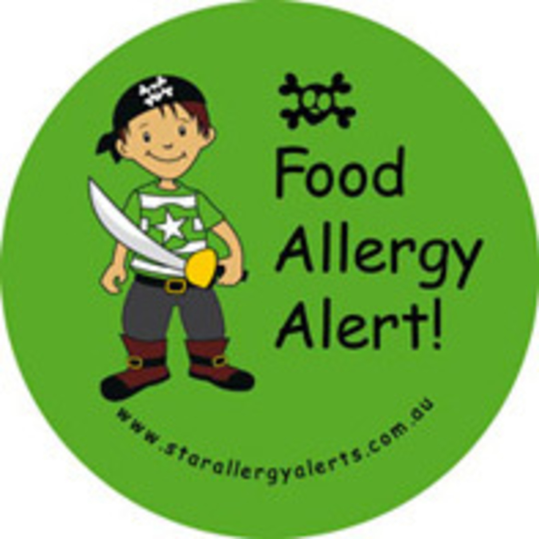 Food Allergy Alert!  Pirate Sticker Pack image 0