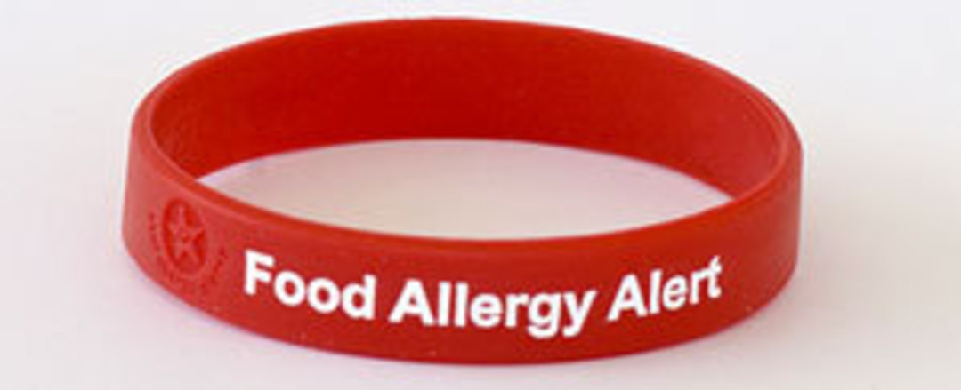 Silicone Food Allergy Alert Wristband image 0