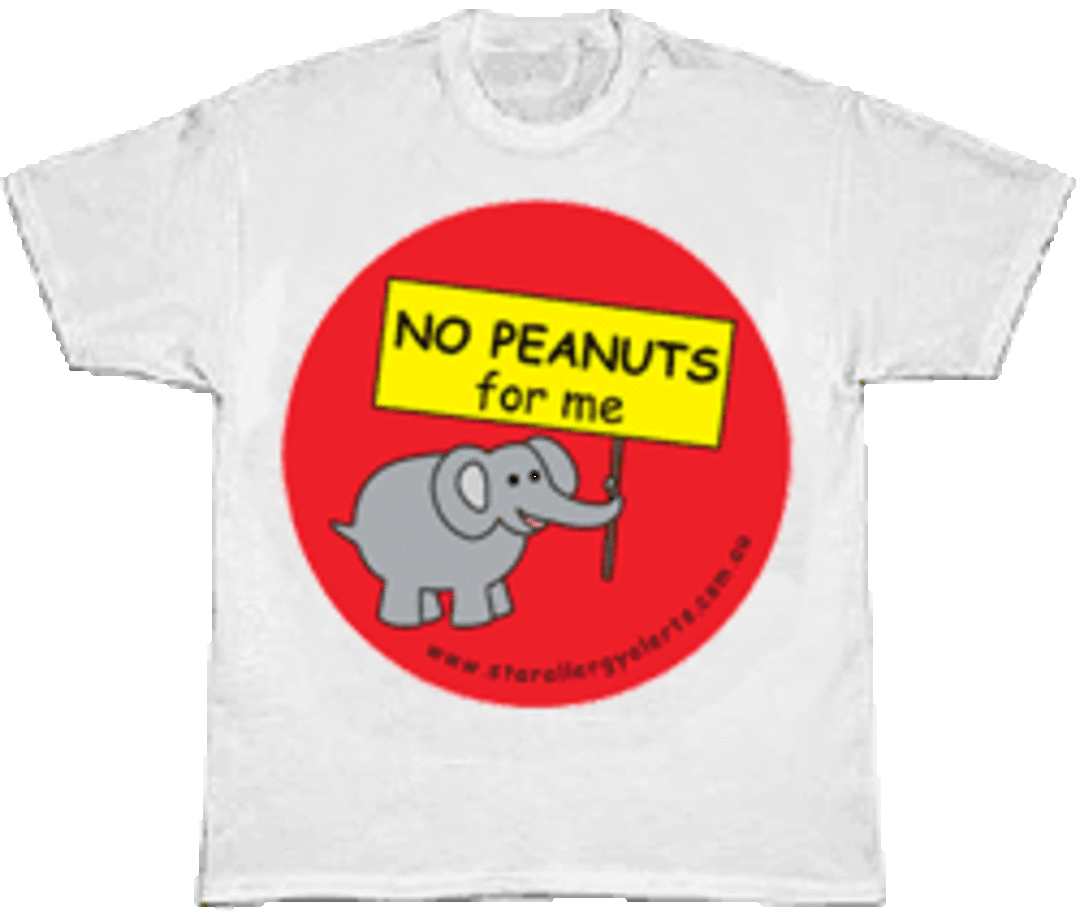 NO PEANUTS for me - kid's allergy alert t-shirt image 0