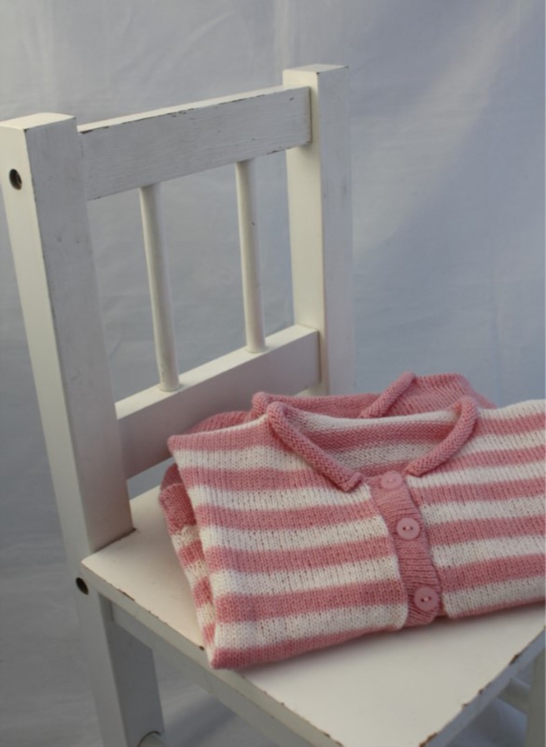Baby Merino Set -  Pink & White image 0