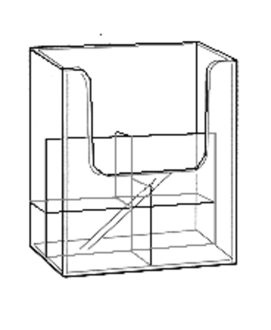 DLE 2-Tier x 2-Wide Wall Brochure Holder image 0