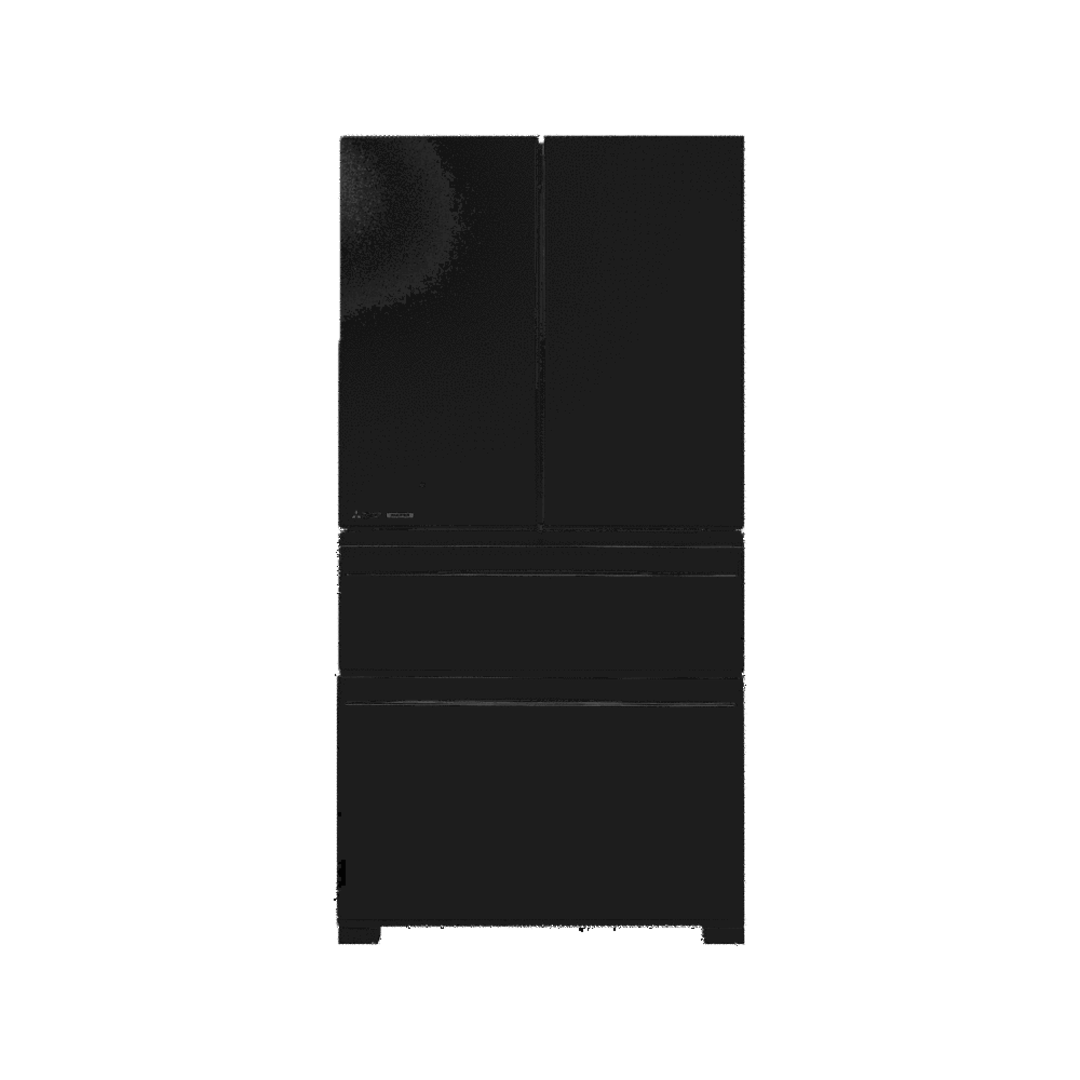 mitsubishi electric 564l lx black glass multidrawer fridge freezer image 0