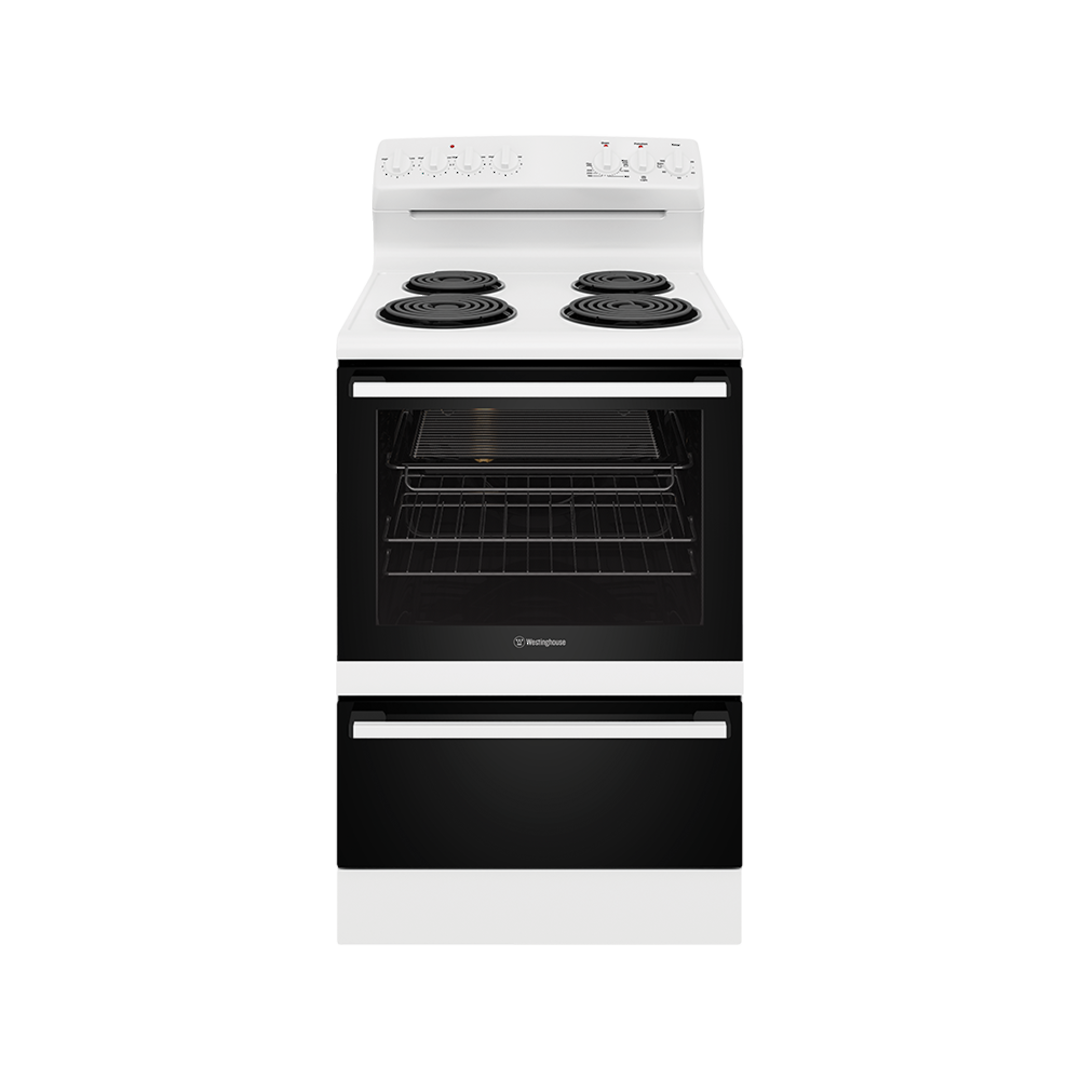 WESTINGHOUSE 60CM WHITE ELECTRIC FREESTANDING COOKER image 0