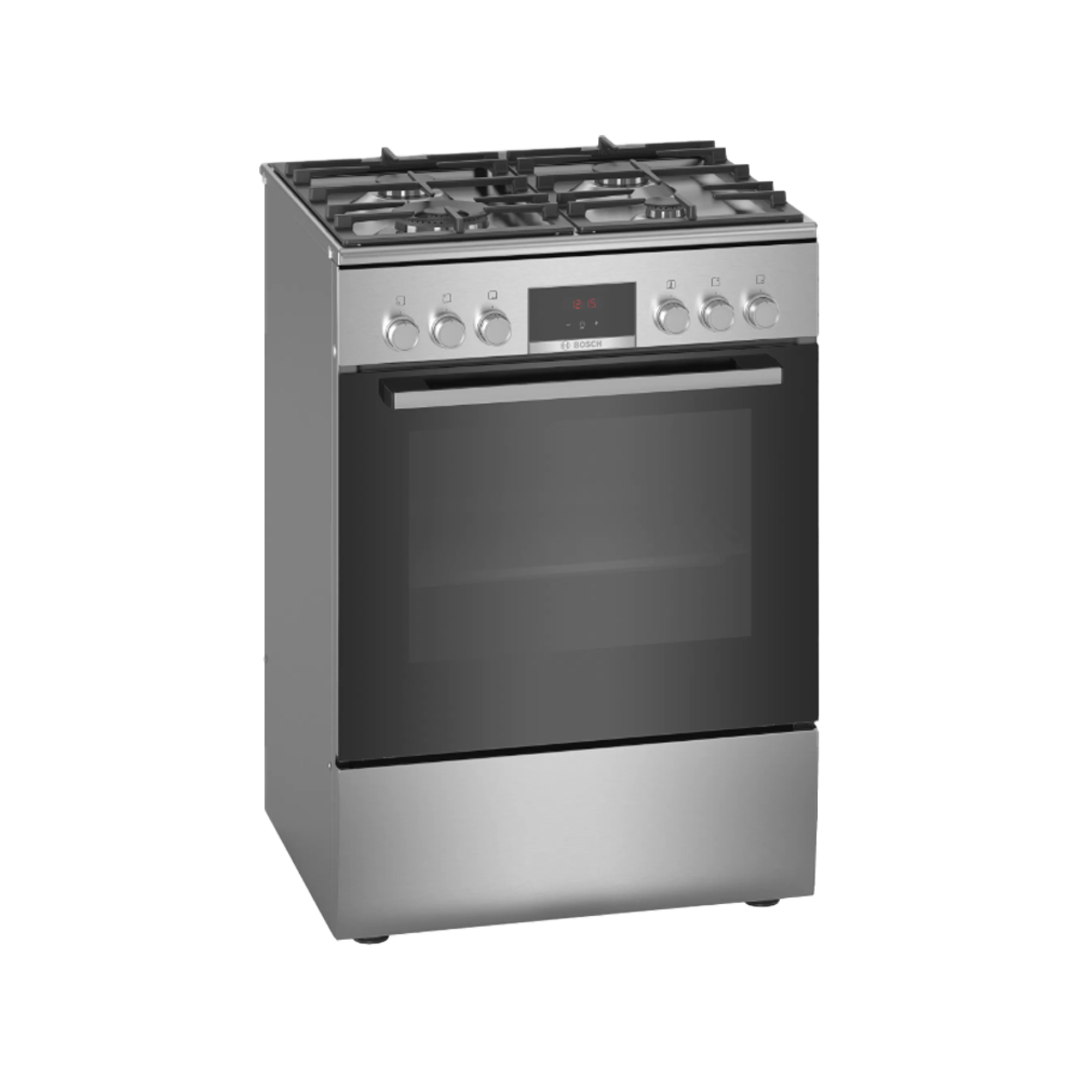 BOSCH SERIES 4 STAINLESS STEEL GAS COMBINATION FREESTANDING COOKER image 0