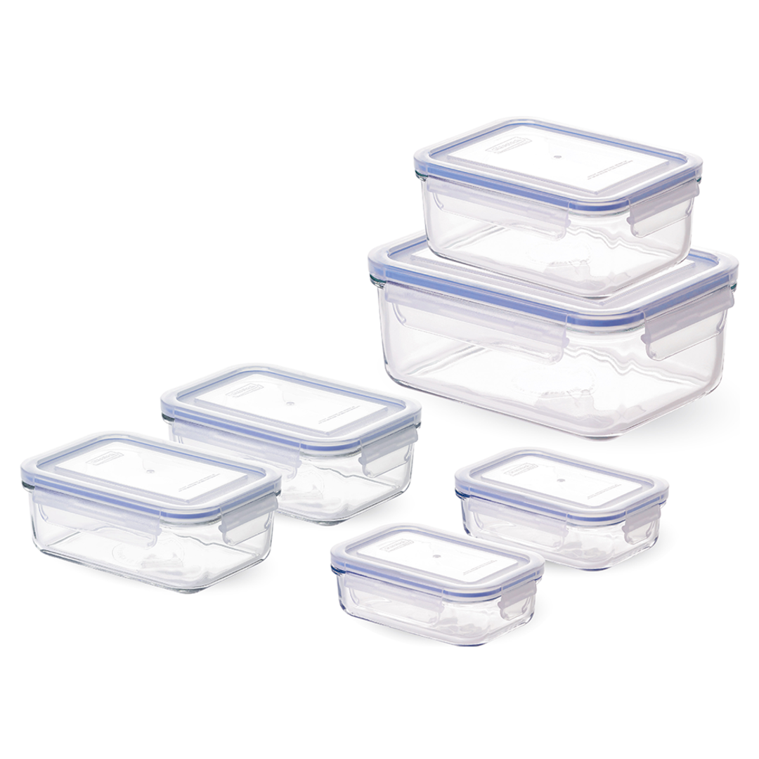 GLASSLOCK 6 PIECE GLASS CONTAINER SET image 0