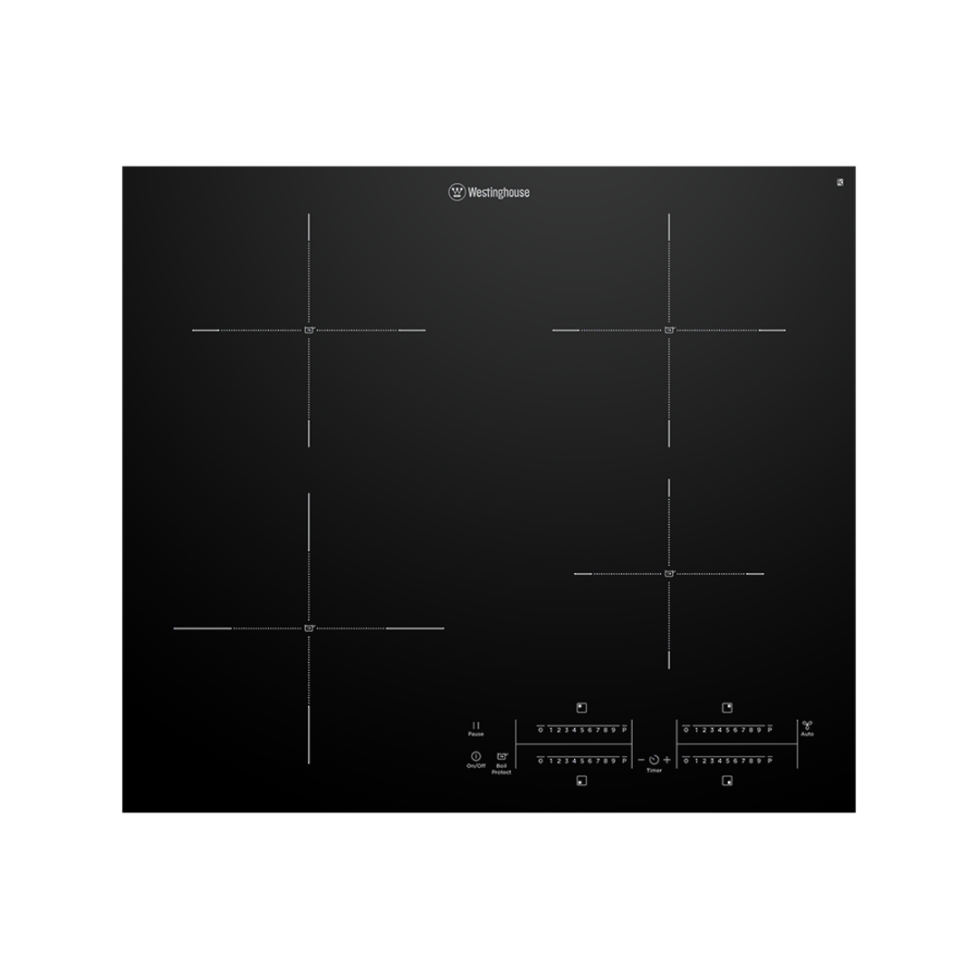 WESTINGHOUSE 60CM 4 ZONE INDUCTION COOKTOP WITH BOILPROTECT image 0