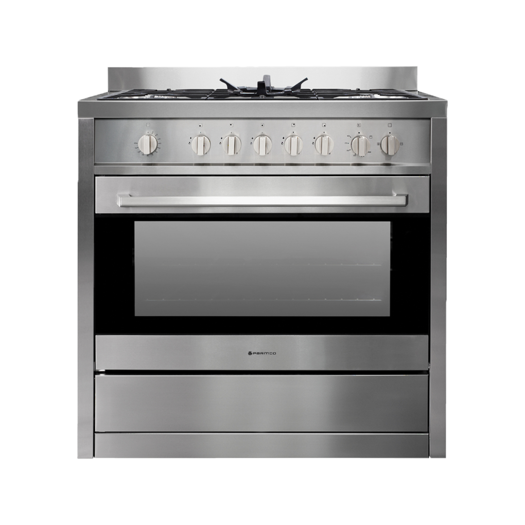 PARMCO 90CM FULL GAS STAINLESS STEEL FREESTANDING OVEN image 0