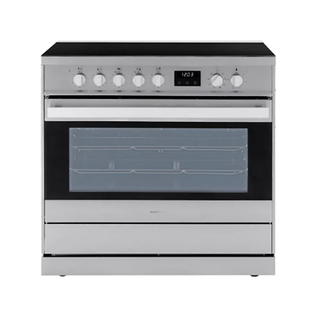 EUROTECH 90CM STAINLESS STEEL FREESTANDING ELECTRIC COOKER image 0