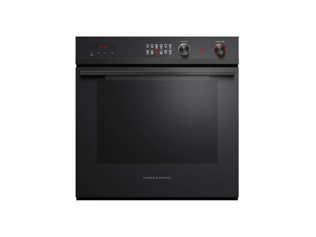 FISHER & PAYKEL 60CM 85L 11 FUNCTION BLACK PYROLYTIC BUILT-IN OVEN image 0