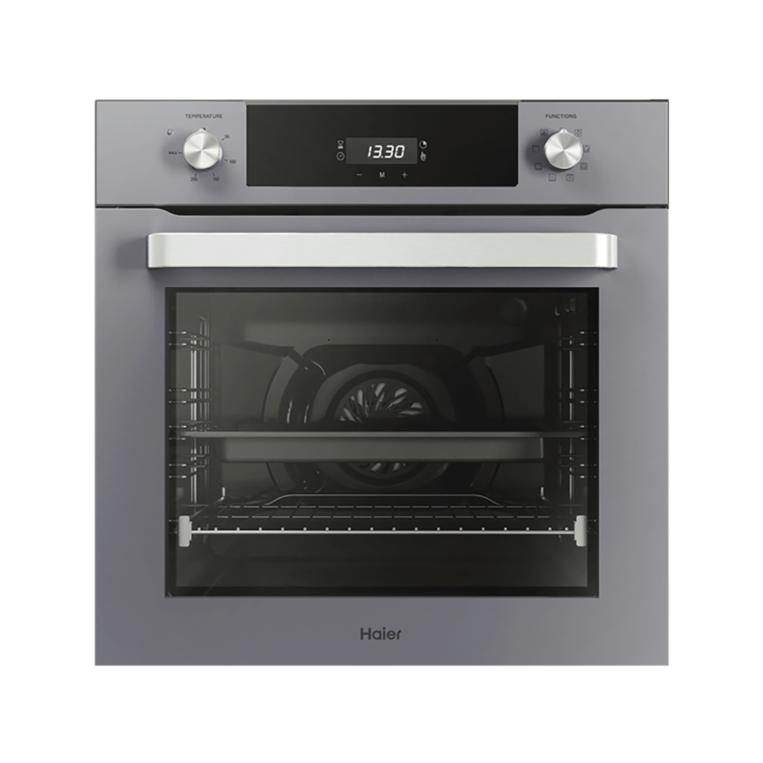 HAIER 60CM GREY GLASS 7 FUNCTION OVEN WITH AIRFRY image 0