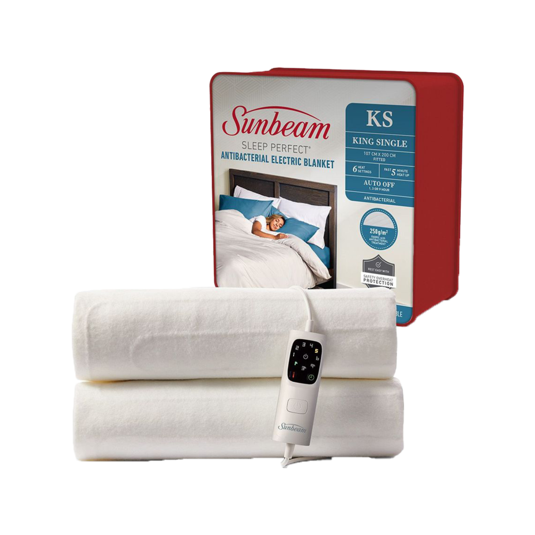 sunbeam sleep perfect antibacterial king single electric blanket image 0