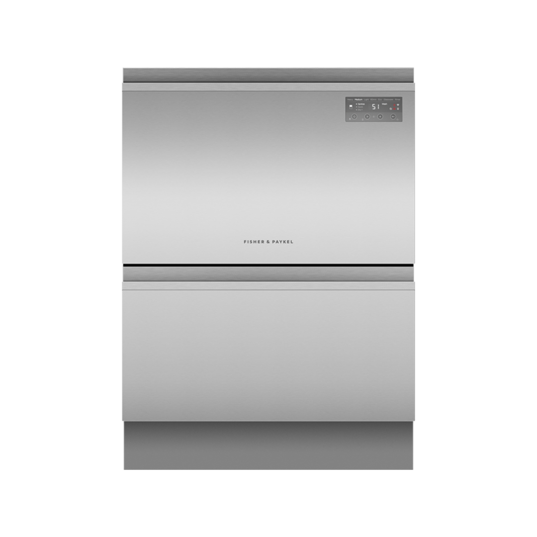 FISHER & PAYKEL STAINLESS STEEL SANITISE DOUBLE DISHDRAWER image 0