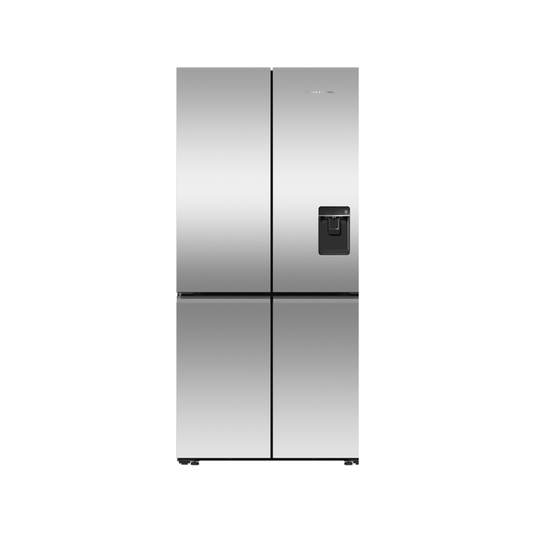 fisher & paykel 690l ice & water quad door fridge freezer image 0