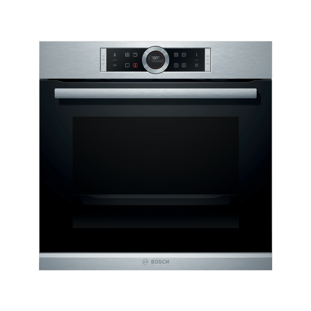 BOSCH 60CM SERIES 8 PYROLYTIC STAINLESS STEEL BUILT-IN OVEN image 0