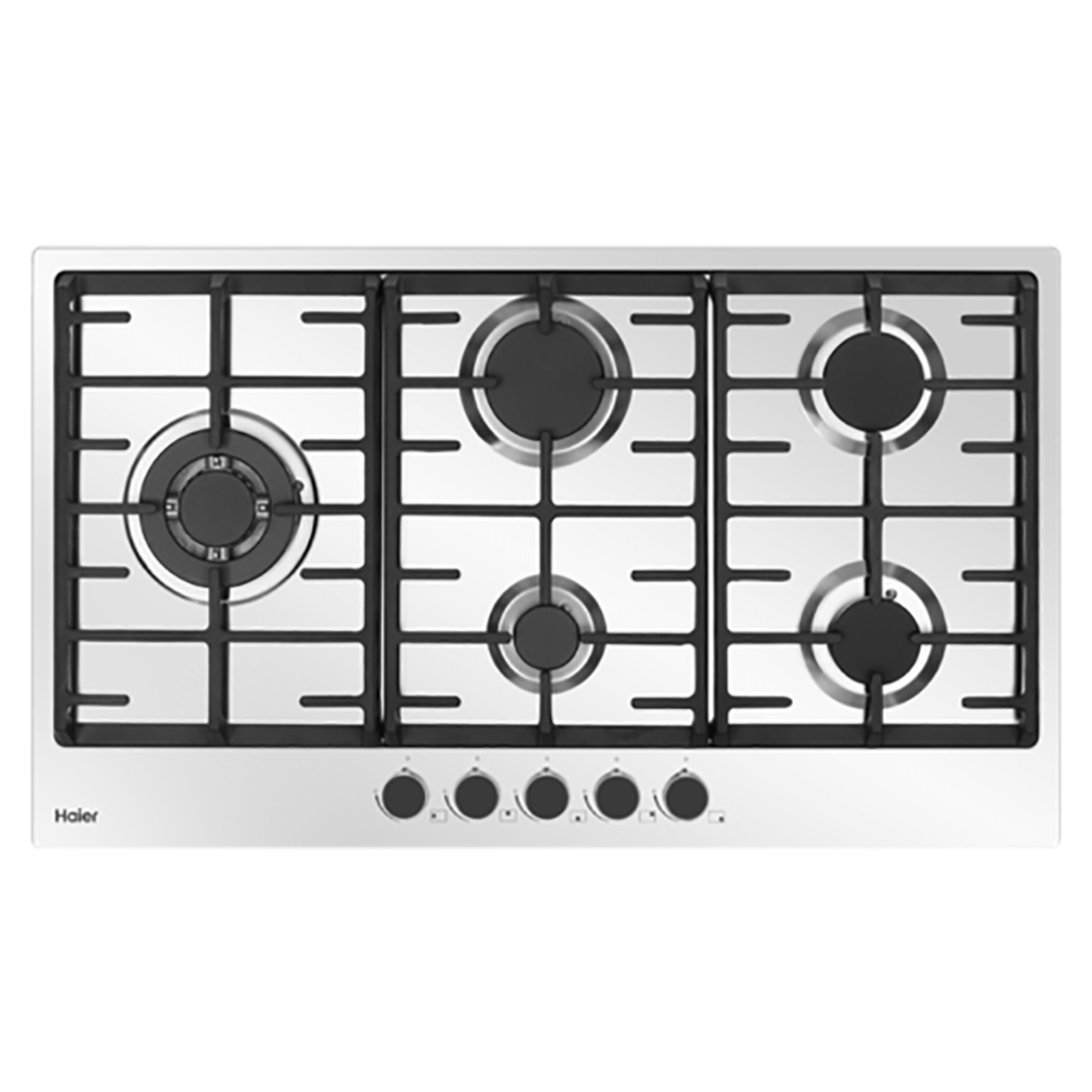 HAIER 90CM GAS ON GLASS STAINLESS STEEL COOKTOP image 0