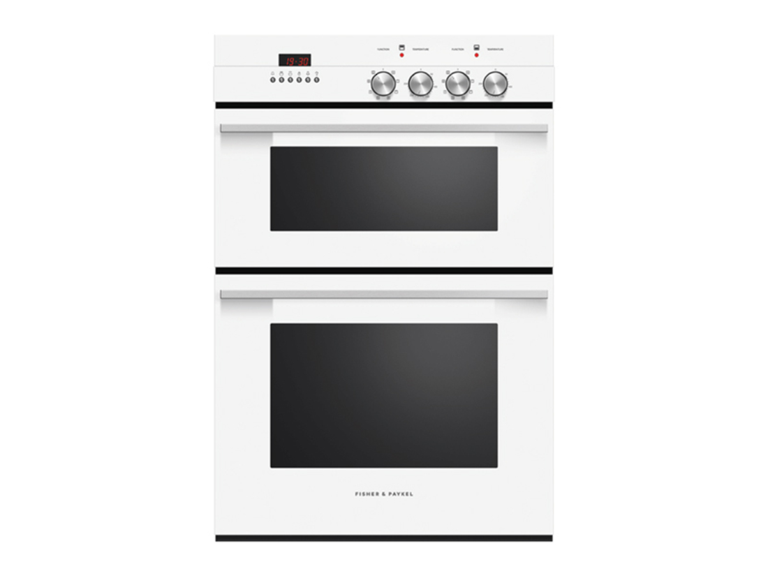 FISHER & PAYKEL 60CM 7 FUNCTION WHITE DOUBLE OVEN image 0