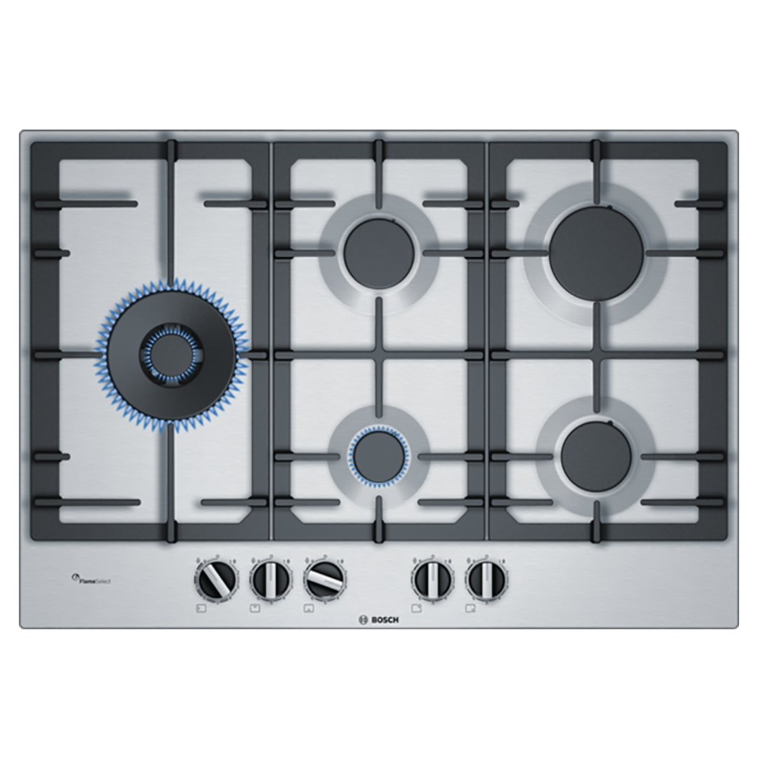 BOSCH SERIES 6 STAINLESS STEEL 75CM GAS COOKTOP image 0