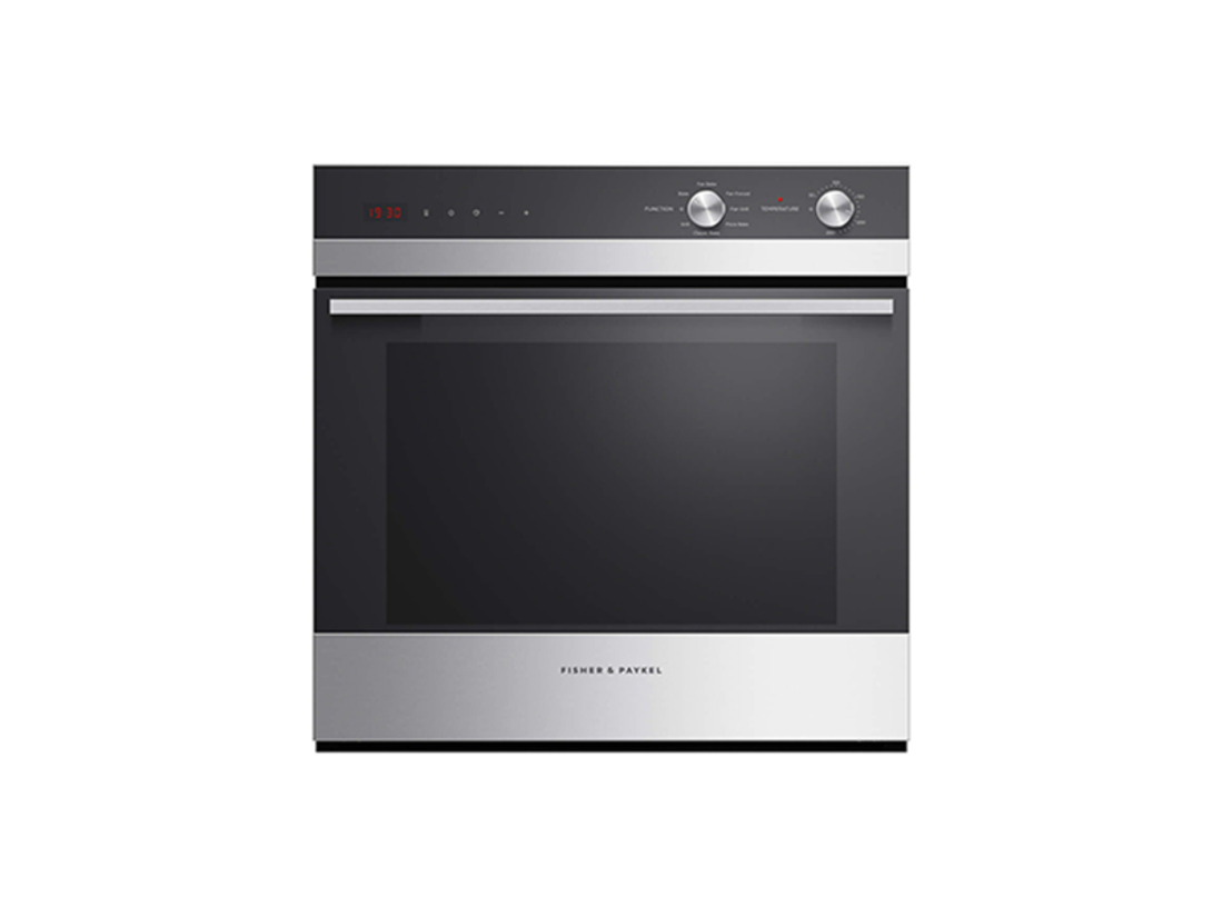 FISHER & PAYKEL 60CM 85L 7 FUNCTION BUILT-IN STAINLESS STEEL BLACK OVEN image 0