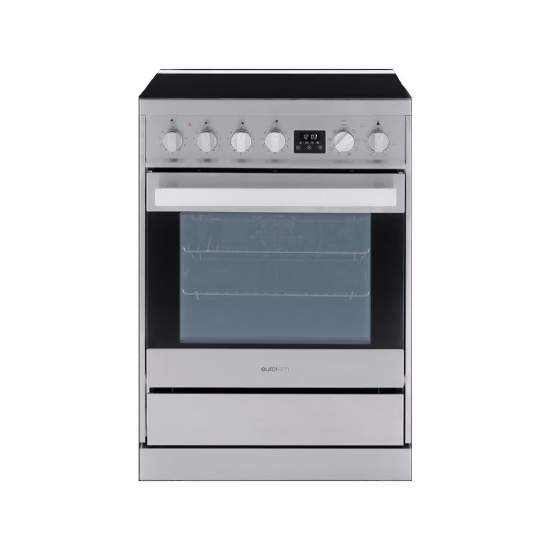 EUROTECH 60CM STAINLESS STEEL FREESTANDING ELECTRIC COOKER image 1