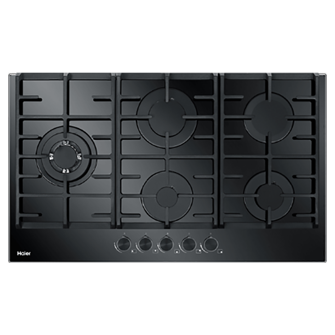 HAIER 90CM GAS ON GLASS BLACK COOKTOP image 0