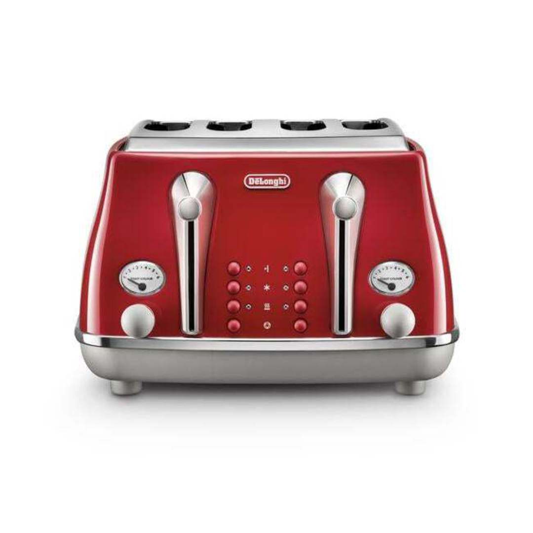 DELONGHI ICONA CAPITALS TOKYO RED TOASTER image 0