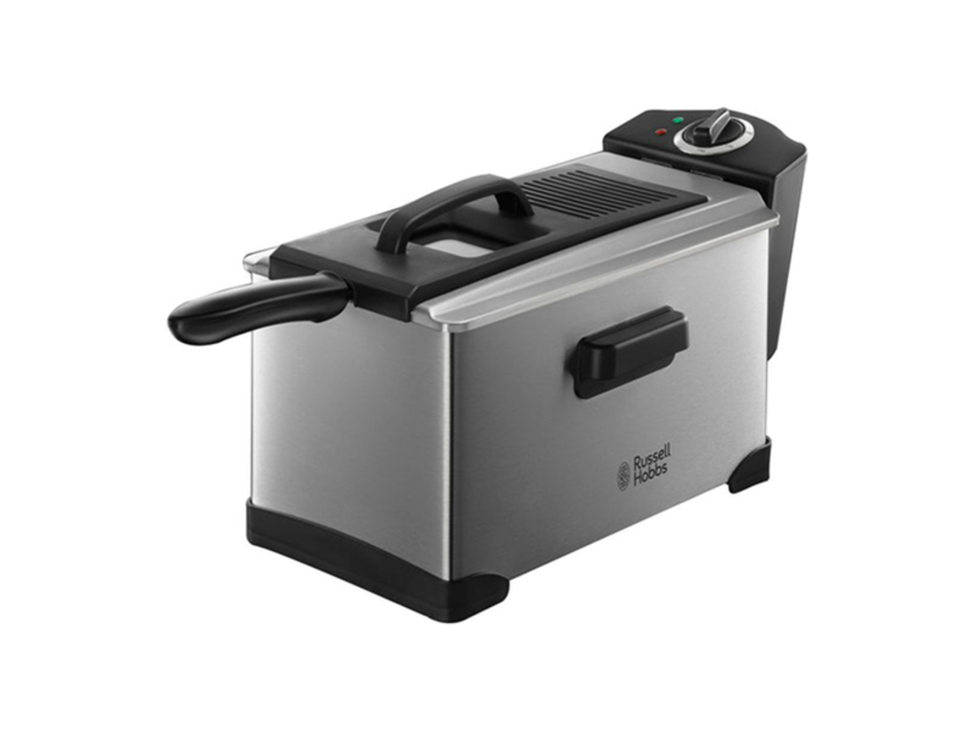 RUSSELL HOBBS BRUSHED STAINLESS STEEL COOK AT HOME DEEP FRYER image 0