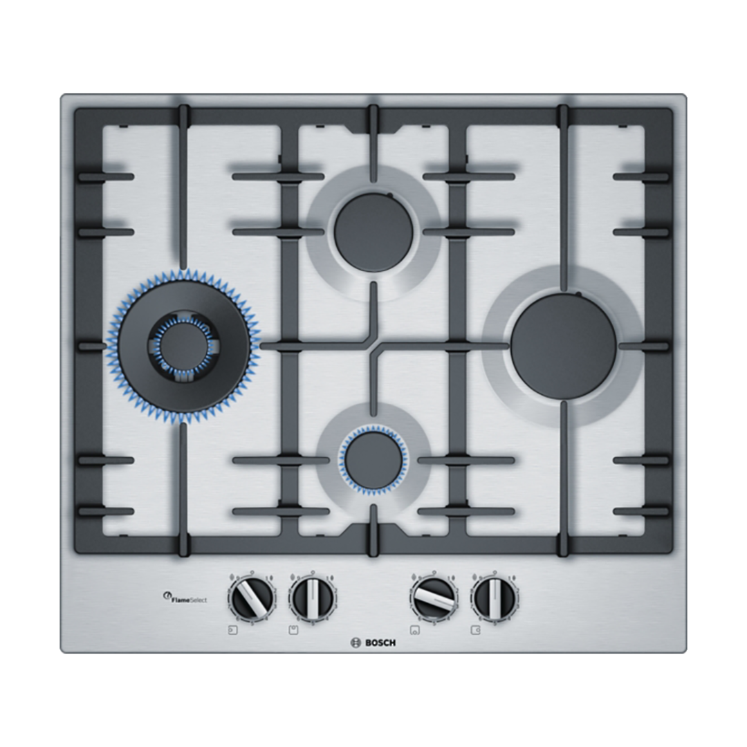 BOSCH SERIES 6 STAINLESS STEEL 60CM GAS COOKTOP image 0