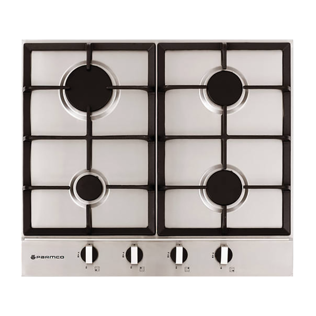PARMCO 600MM STAINLESS STEEL 4 BURNER GAS HOB image 0