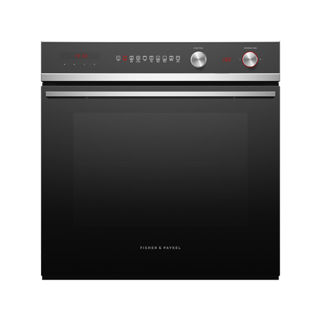 FISHER & PAYKEL 60CM 72L 9 FUNCTION BUILT-IN STAINLESS STEEL PYROLYTIC OVEN image 0