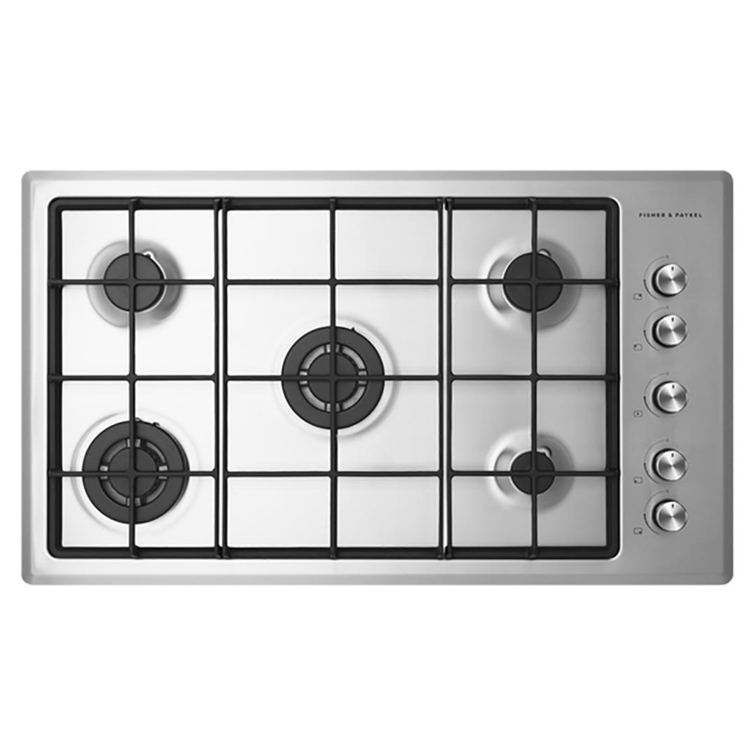 FISHER & PAYKEL 5 BURNER GAS ON STEEL NATURAL GAS COOKTOP image 0