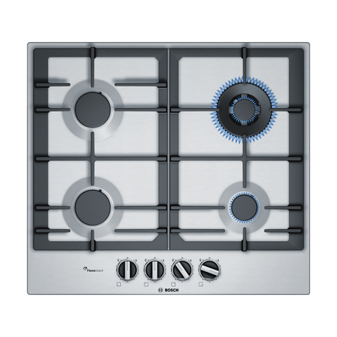 BOSCH SERIES 6 STAINLESS STEEL 60CM GAS COOKTOP image 0