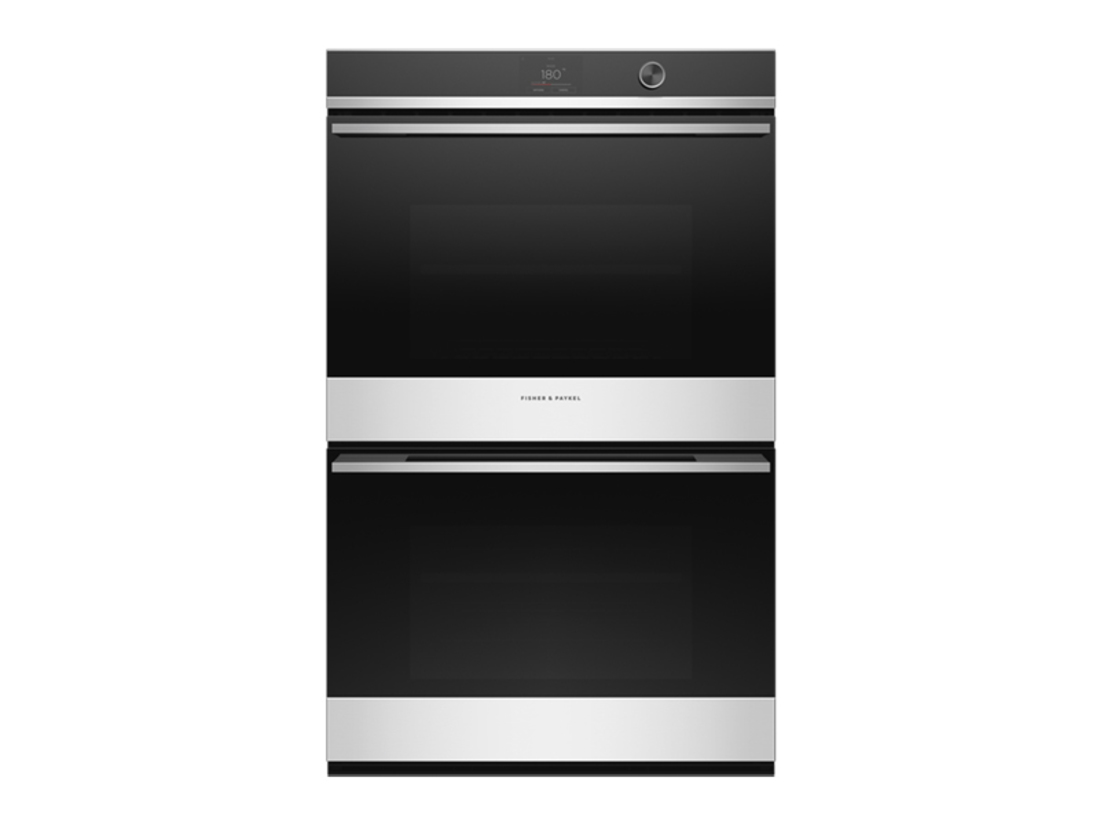 FISHER & PAYKEL 76CM 17 FUNCTION SELF-CLEANING STAINLESS-STEEL DOUBLE OVEN image 0