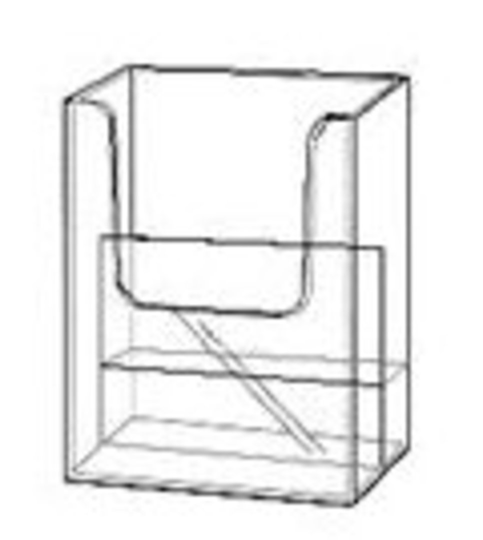 A5 Wall 2-Tier x 1 Wide Brochure Holder image 0