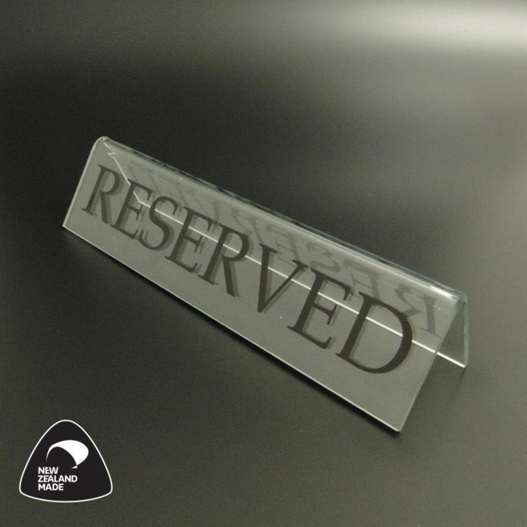 Large Clear RESERVED Table Sign image 0