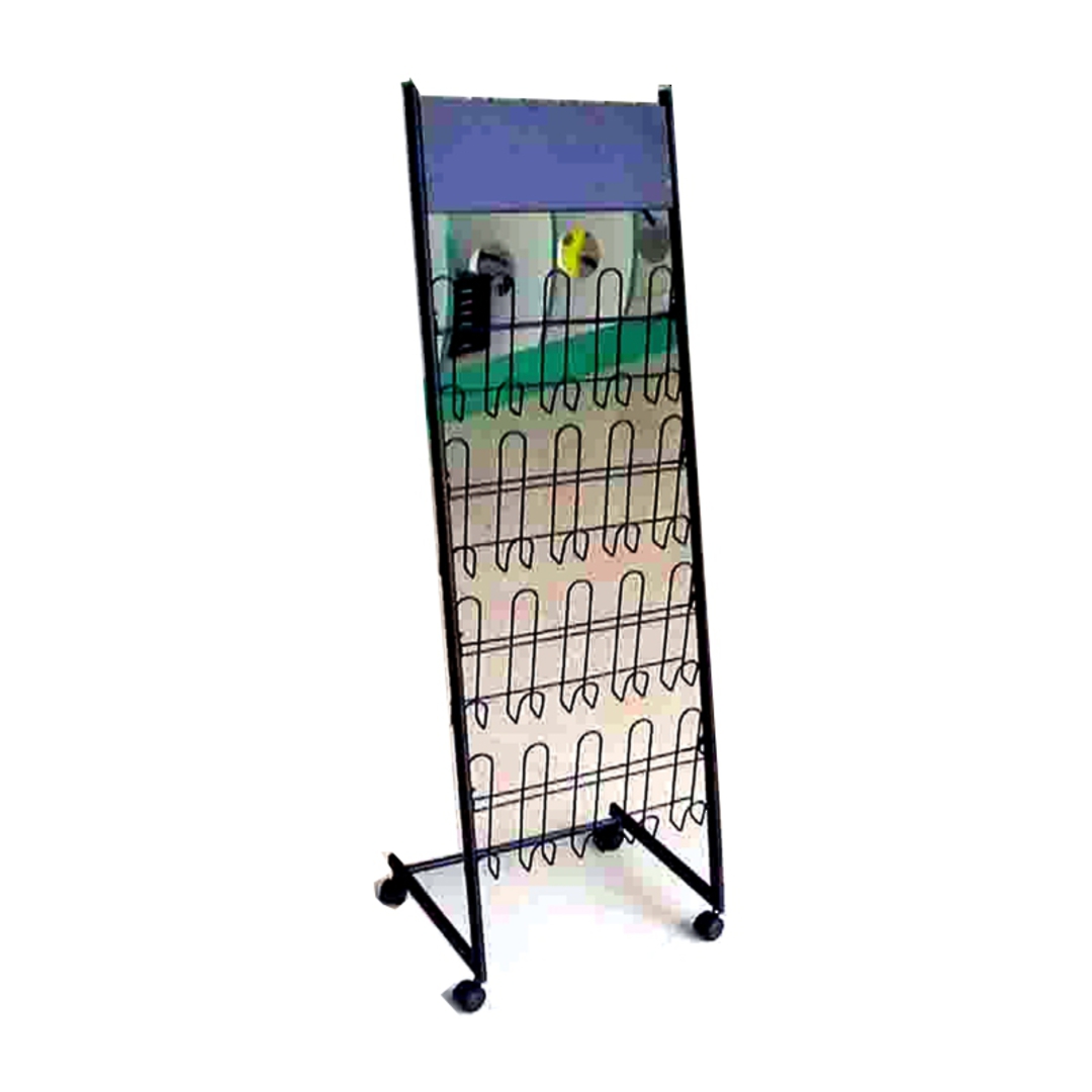 Literature Display Rack, Wire, Black, Single-sided, A4 x 8 image 0