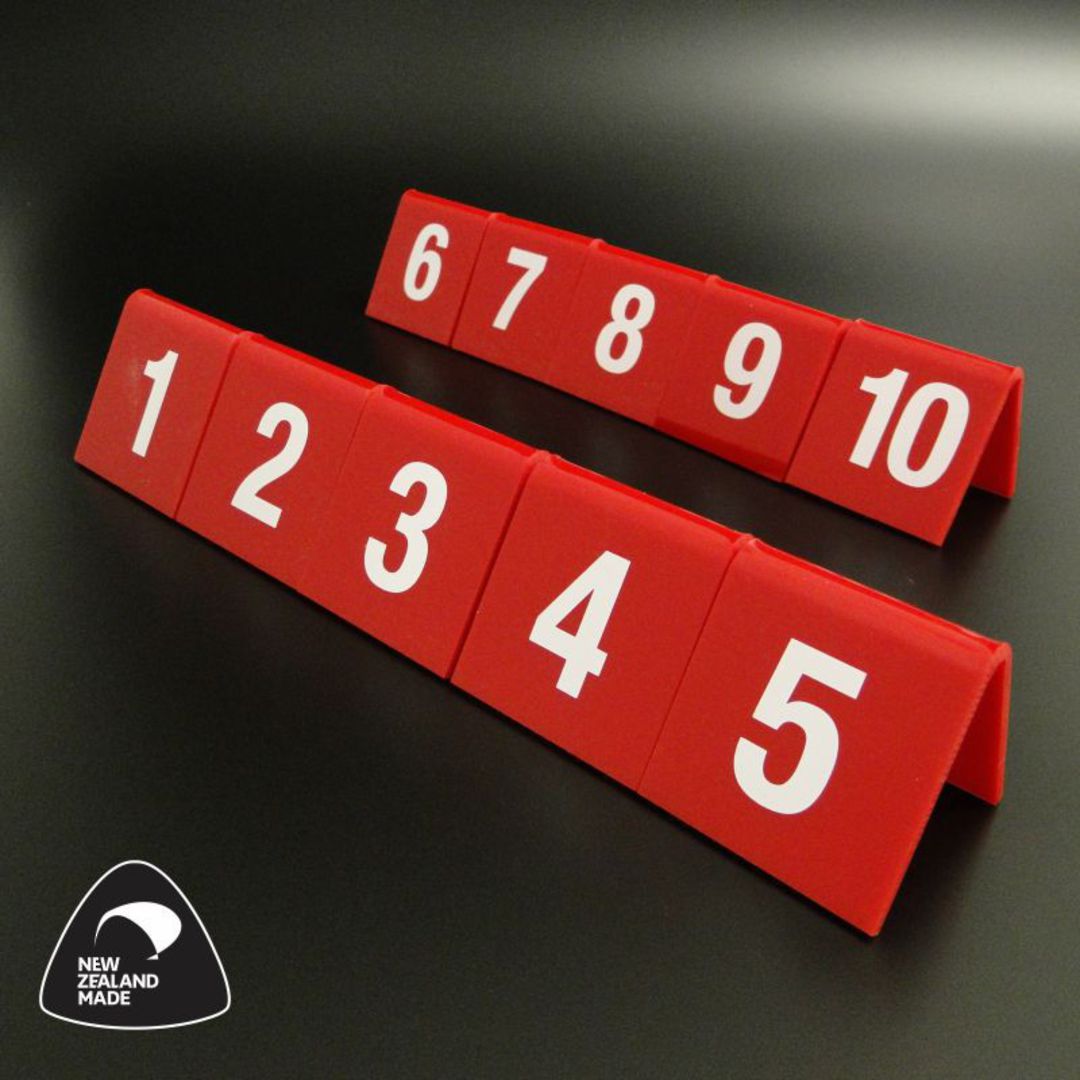 Red Table Numbers 1-10 image 0