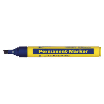 MARKER PERMANENT BLUE CHISEL TIP 1.5-5mm BLEISPITZ image 0
