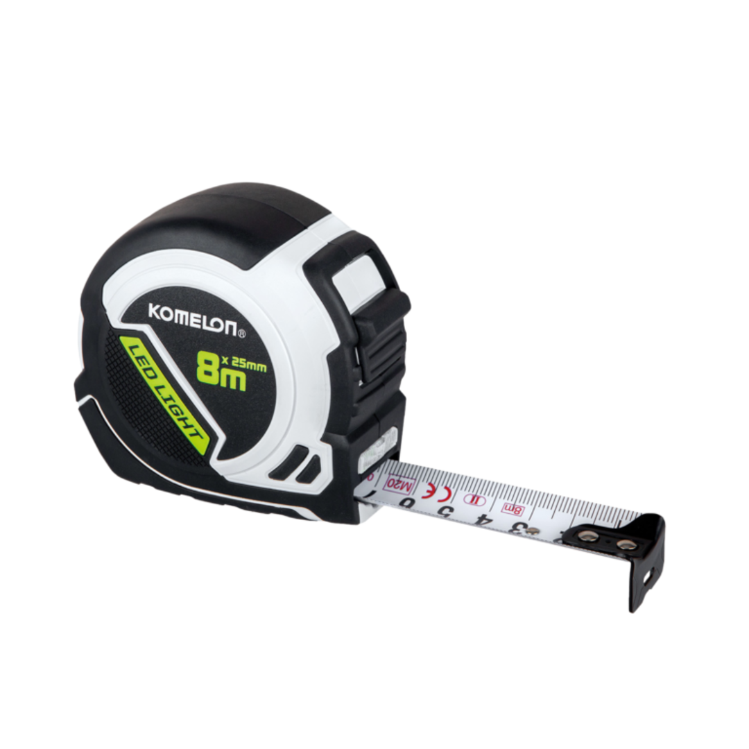 TAPE MEASURE 8m LED RECHARGABLE KOMELON image 0