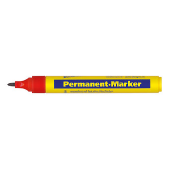 MARKER PERMANENT RED CHISEL TIP 1.5-3mm BLEISPITZ image 0