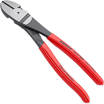 PLIER SIDE CUTTER BENT 200mm KNIPEX image 0