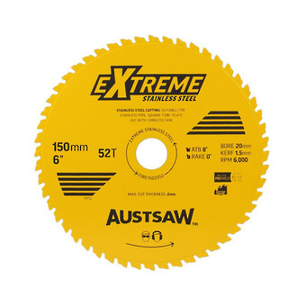 BLADE TCT STAINLESS 150mm x 20 x 52T AUSTSAW EXTREME image 0